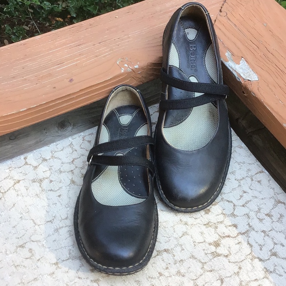 Born Black Sz 39 Leather Comfy Shoes